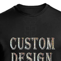 T-shirt confortable à séchage rapide pour homme, 100% coton, coupe ample, dernier design, prix bas, imprimé avec des strass.