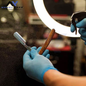 Rasoir droit de barbier à lame unique avec logo personnalisé, vente en gros, faible MOQ, rasoir de barbier en acier inoxydable - Product Image 6