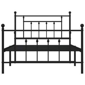 Cadre de lit rectangulaire industriel simple en acier noir - Product Image 6