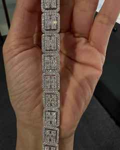 High Quality 925 Sterling <b>Silver</b> VVS1 Moissanite Diamond <b>Charm</b> Exquisite Classic Lucky Unisex <b>Charm</b> <b>Bracelet</b> Jewelry Gift - Product Image 3