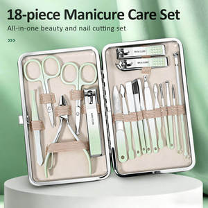 Anaaif Enterprises 18-Piece Stainless Steel Professional Manicure Pedicure Set 10-in-1 <b>Nail</b> Clipper Cuticle Nipper <b>Nail</b> <b>File</b> - Product Image 5