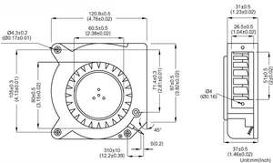 Single Inlet Backward Curved 50000 cfm DC High Temperature Fan Centrifugal Blower - Product Image 6