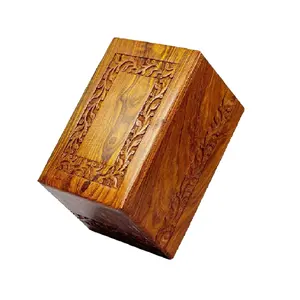 Latest 2022 Wooden Urns for pet Ashes Cremation Urns Funeral Urn for dog cat and pet Ashes funeral Supplier product