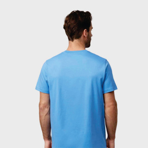 เสื้อยืดผู้ชายคุณภาพพรีเมียม ขายดี รับทำโลโก้ แบบใหม่ แขนสั้น คอกลม สีฟ้า สำหรับใส่ลำลอง - Product Image 3