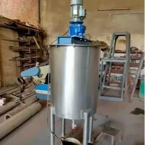 Cuve de mélange de liquides en acier inoxydable avec agitateur électrique à grande vitesse pour produits chimiques industriels, peintures et savons - Product Image 3
