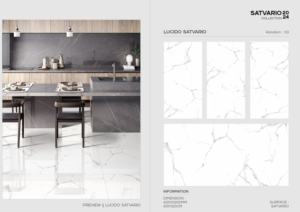 Azulejos de porcelana Satvario con aspecto de mármol de 60x120 cm, azulejos de gran tamaño para casas de lujo, apartamentos y proyectos comerciales. - Product Image 5