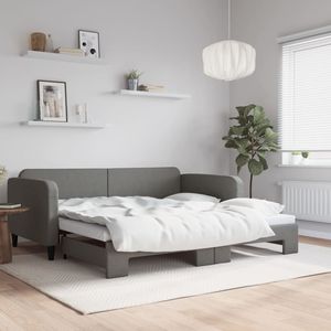 Cama de día de metal gris oscuro 100% poliéster con cama nido de madera maciza - Product Image 1