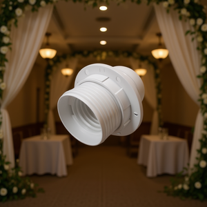 Portalampada Semi Filettato ExtraStar E27 Bianco 250V 4A in Plastica per Montaggio a Soffitto - Product Image 3