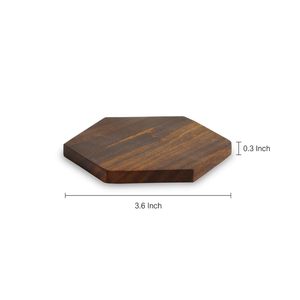 Posavasos Ecológicos de Madera de Nogal Marrón, Diseño de Lujo, Redondos, 300 mm de Diámetro, 10 mm de Grosor, para Mesas de Comedor, Ollas Calientes, Té, Hasan Craft - Product Image 3