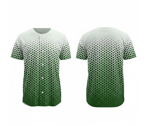 Maillot de baseball personnalisé par sublimation – T-shirt d'équipe anti-humidité |   Kit de baseball d'équipe avec logo et numéros personnalisés |   Poly respirant - Product Image 3