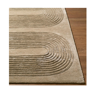 Alfombra Premium Hecha a Mano de Lana y Viscosa, Elegante Alfombra Artesanal con Textura Suave para Sala de Estar, Dormitorio u Oficina - Product Image 3