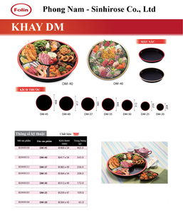 Circle-Shaped Food Tray Black Plastic 468mm Diameter With Divided Sections For Sushi And Assorted Dishes - Product Image 6