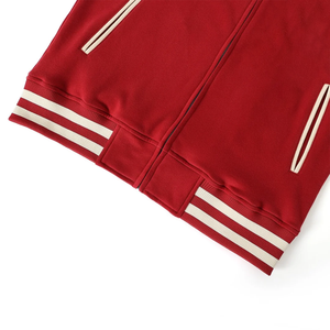 Blouson universitaire en laine rouge Delta – Broderie personnalisée DST Letterman Bomber – Vêtement d'hiver officiel de sororité, style streetwear, héritage universitaire - Product Image 5