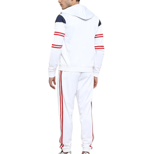 Ensemble de survêtement en molleton de coton pour hommes, sweat à capuche et pantalon de jogging, fermeture éclair intégrale, vêtements de sport décontractés personnalisés pour hommes - Product Image 2