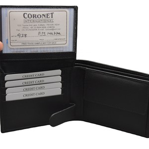 Minimalist <b>Men's</b> Genuine Leather Trifold <b>Wallet</b> Multi-Card Holder Short Length Fold Closure - Product Image 3