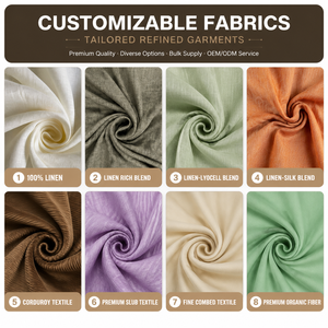 <span class=keywords><strong>Camicia</strong></span> Casual da Uomo <span class=keywords><strong>Oversize</strong></span> Vintage in Misto <span class=keywords><strong>Lino</strong></span> Cotone Tinto in Filo a Quadri, con Bottoni, Maniche Lunghe, Traspirante e Antipiega - Product Image 6