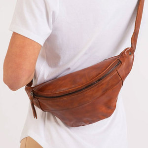 Sac banane en cuir véritable de qualité supérieure, écologique, avec fermeture éclair, pour un style décontracté et tendance - Product Image 5