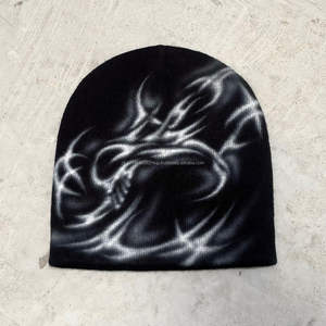 Fabrication de haute qualité personnalisé Vintage jeunesse à la mode Y2k hommes femmes Jacquard hiver caractère imprimé tricoté bonnet chapeaux - Product Image 6