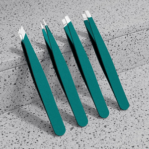 Ensemble de pinces à cils en acier inoxydable, préhension précise, pointe fine, étui inclus, outil de maquillage pour l'application professionnelle des cils - Product Image 3
