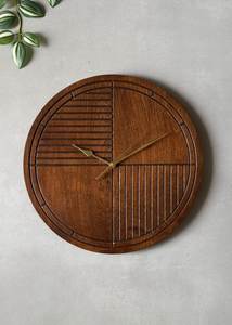Modern Handmade Wooden Wall Clock Natural <b>Tree</b> Slice Design Round Analog with Bark Edge <b>Battery</b> <b>Operated</b> Quartz Movement - Product Image 3