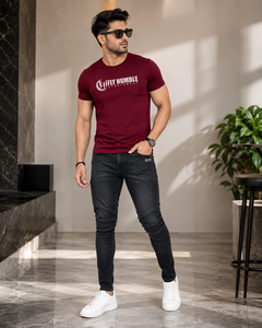 FLY HUMBLE SPORTSWEAR Jeans d'été pour hommes 100% Coton Biologique, coupe formelle, taille mi-haute, coupe droite, grandes tailles, mode garçons - Product Image 5
