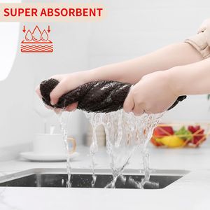 Set di 6 Strofinacci da Cucina Ultra Morbidi in 100% Cotone a Nido d'Ape, Asciugatura Rapida, 30x30 cm, Marrone Scuro - Product Image 3