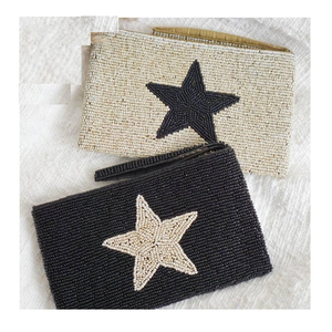 Porte-monnaie brodé à la main avec perles, motif étoile, mini pochette à monnaie pour femme, petite pochette d'épargne, usage polyvalent, pochette pour femme - Product Image 2
