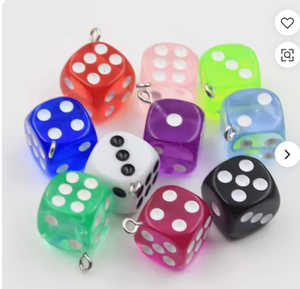 Dijes de Resina 3D en Forma de Dados, Transparentes y de Colores, para la Creación de Joyería, Accesorios Hechos a Mano - Product Image 4