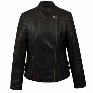 Chaqueta de Cuero de Oveja de Estilo Moderno para Hombre y Mujer, Chaqueta de Motero Holgada y Resistente al Viento - Product Image 2