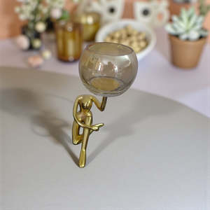 Escultura de aluminio, portavelas de mesa para decoración del hogar, decoración navideña, portavelas para bodas - Product Image 2