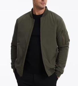 Blouson Bomber Homme en Toile à Capuche avec Fermeture Éclair, Coupe Décontractée, Coupe-Vent, Automne, Coupe Classique, Blocs de Couleurs, Séchage Rapide, Logo Avant en Nylon - Product Image 4