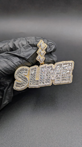 Colgante de Letra Personalizado con Diamantes, Estilo Hip Hop, Chapado en Oro o Plata, Regalo de Joyería - Product Image 6