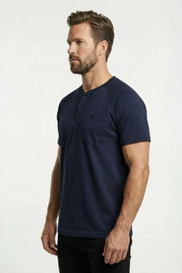 Summer Men's <b>Short</b> <b>Sleeve</b> Low-Neck Button-Up T-Shirt 100% Cotton Quick Dry Breathable <b>Base</b> <b>Layer</b> Casual Top for Parties Beaches - Product Image 3