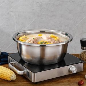 Bol à salade en acier inoxydable 304 de qualité supérieure, grande capacité, matériau de qualité alimentaire, durable, bol à mélanger - Product Image 6