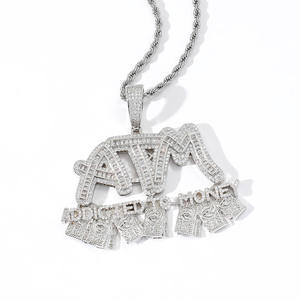 Colgante de Alta Calidad con Incrustaciones de Diamantes, Plata 925 con Baño de Rodio, Amuleto Temático para Hombre, Uso Diario - Product Image 6