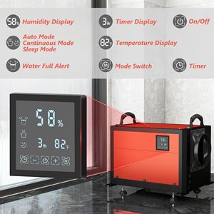 110 Pints Commercial Grade Metal <b>Dehumidifier</b> for Basement Warehouse 220v Industrial Crawl Space Unit with Drain Hose - Product Image 4