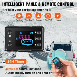 เครื่องทำอากาศร้อนดีเซล12V ของ5KW เครื่องทำอากาศร้อนที่จอดรถการควบคุมระยะไกลสวิตช์ LCD สำหรับ RV motorhome รถบัสรถพ่วงเครื่องทำความร้อนไฟฟ้า - Product Image 5