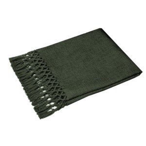 Manta Decorativa Tejida 100% Algodón, Color Sólido, para Todas las Estaciones, Ecológica, con Flecos Grandes - Product Image 2