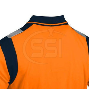 เสื้อโปโลนิรภัยสำหรับงานอุตสาหกรรม ANSI Class 2 กันน้ำ สะท้อนแสงมองเห็นได้ชัดเจน คอปกโปโลแบบคลาสสิก  รับสกรีนโลโก้สำหรับไซต์งาน - Product Image 5