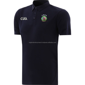 เสื้อฟุตบอล GAA ผ้าโพลีเอสเตอร์สำหรับผู้ชายเสื้อยืดแขนสั้น100% โลโก้ด้านหน้าปรับแต่งได้ - Product Image 1