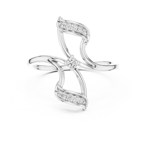 TRENDY Round CUT LAB GROWN DIAMOND <b>RING</b> <b>SET</b> in 18KT ROSE <b>GOLD</b> RHODIUM PLATED WOMEN ENGAGEMENT PARTY GIFTING EVENTS EVERYDAY WEAR - Product Image 5