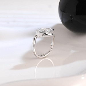 Moissanite 2CT Marquise Cut Diamond Crossover Band <b>Ring</b> original 925 Silver for Engagement Party Jewelry For Girlfriends - Product Image 3