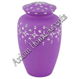 Urna de cremación de aluminio sofisticada con recuerdo conmemorativo de diseño único hecho a mano por Axiom Home Accents - Product Image 3