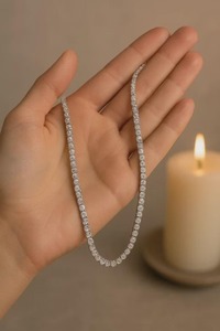 Collar de Diamantes Creados en Laboratorio de Calidad Premium para Bodas, Fiestas y Aniversarios, Disponible para Compras al por Mayor - Product Image 2