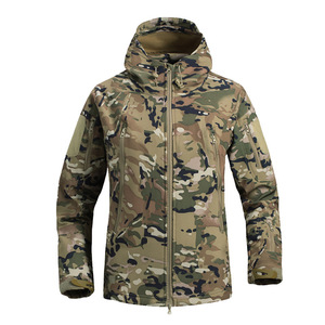 เสื้อแจ็คเก็ตทหารผู้ชายแบบ Softshell กันน้ำสำหรับกิจกรรมกลางแจ้ง มีซิป หลายสี ลายพราง พร้อมฮู้ด - Product Image 4