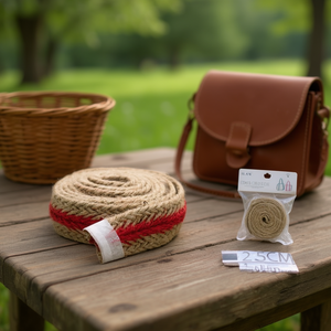 Nastro di Iuta Ilan 2,5 Cm x 150 Cm Circa per Cinghie di Borse - Product Image 2