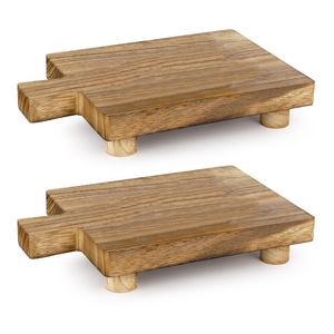 Tabla de cortar de madera natural para cocina, superficie lisa y duradera para cortar verduras, frutas, carne y pan - Product Image 5