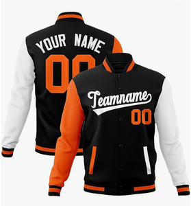 Men's High Quality CVC French Terry College Jackets Custom Logo Varsity Baseball Winter Team Uniform with Stand Collar Wholesale - Product Image 1