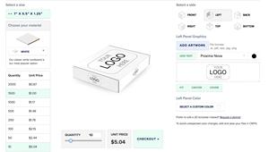 Calculadora de Presupuesto para Empaques Personalizados con Precios Instantáneos Basados en Tamaño, Material, Cantidad, Opciones de Impresión y Acabado. - Product Image 4