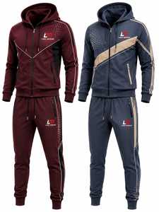 Chándal con Capucha para Hombre LONG MISSION, con Cordón Ajustable, Diseño Simple y Ligero, Transpirable, 100% Algodón, Ropa de Invierno - Product Image 1